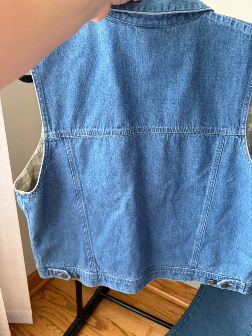 Lands' End Light Blue Denim Jacket Jeans and T Shirt bundle L